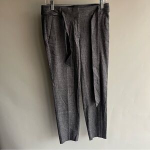 Ann Taylor Loft Gray Trousers Dress Pants Marisa Sz 2 Tie Belt EUC Women’s